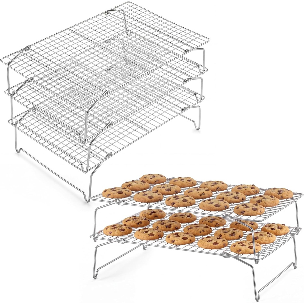 E-far 5-Tier Collapsible Cooling Racks for Cooking and Baking, 15x10(5)