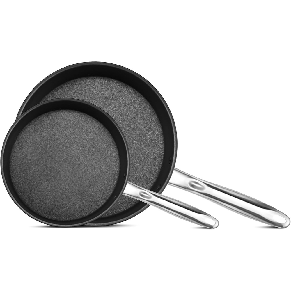 E-far Non Stick Frying Pans, 8/9.5 Inch Skillet Set 2 Piece, Non-toxic Cookware for Cooking with Stay-Cool Handles, Oven Safe & Compatible with All Stovetops(8″ and 9.5″ Fry Pan)