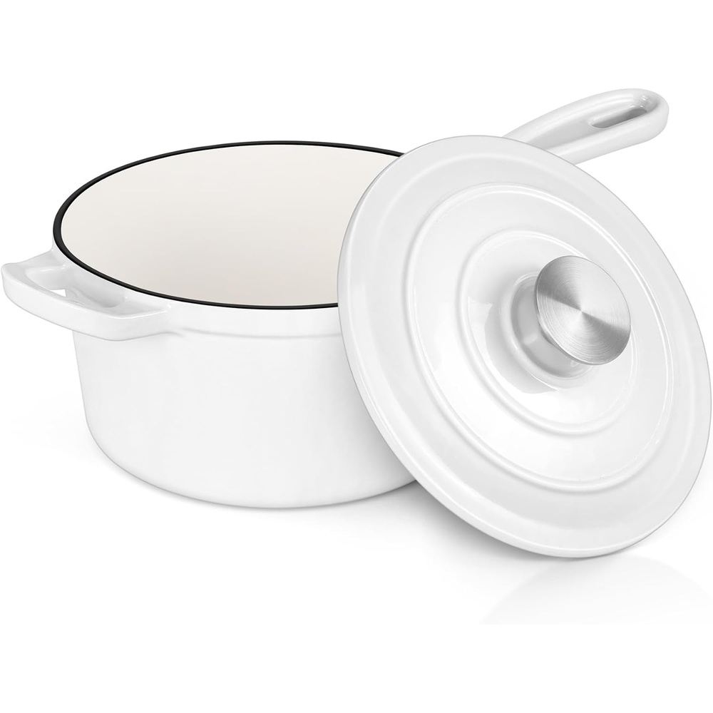 E-far 1Qt & 2Qt & 3Qt Sauce Pan Set with Self-basting Lids, Green(White)